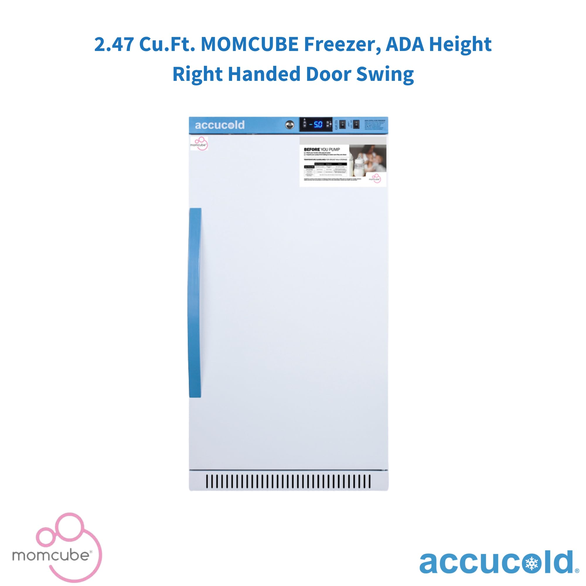 Momcube Breast Milk Freezer 2.47 Cu.Ft., ADA Compliant - Afz2pvbiadamc(Rhd) on Fridge.com - View 4