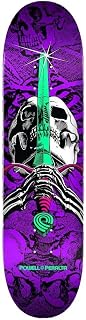 Powell Peralta Skull and Sword One Off #191 Skateboard Deck - Purple, Mini (under 31'')
