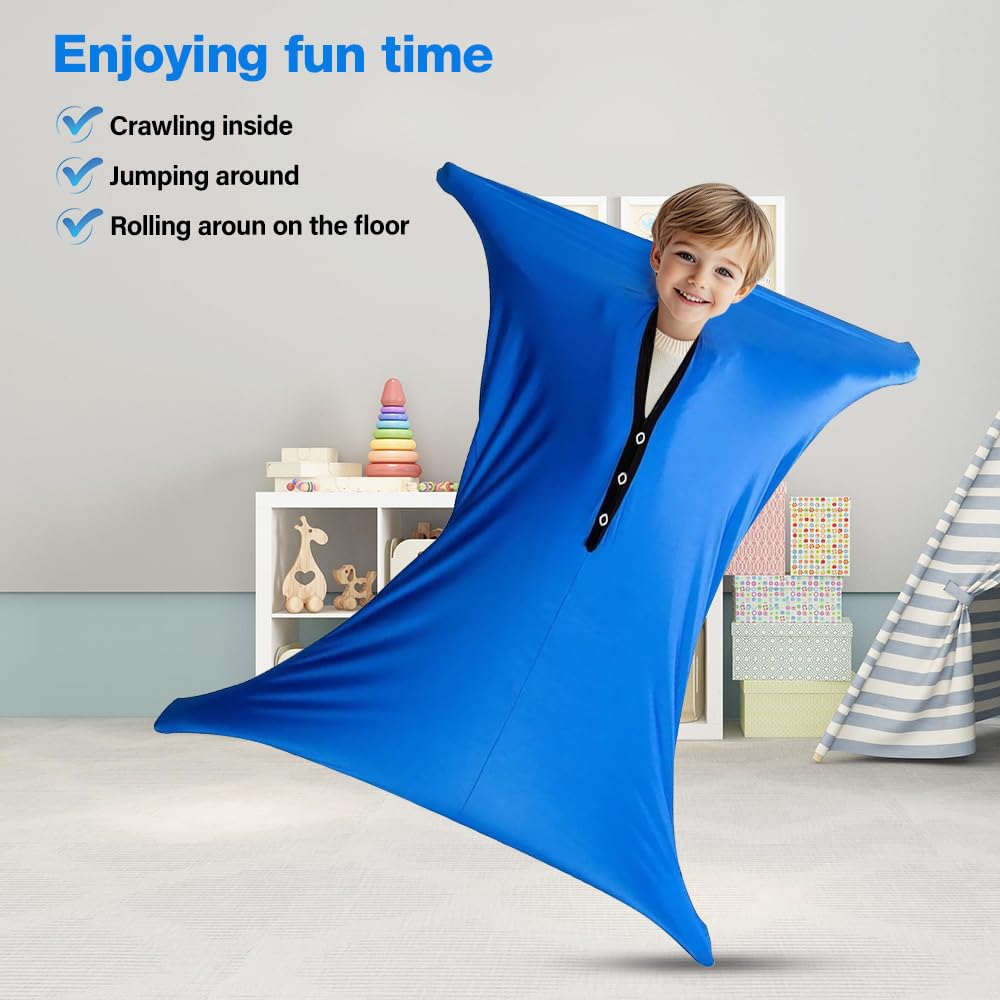 Sensory Body Sock, 47" x 27" Full-Body Wrap Stretchy Body Sox - Image 4