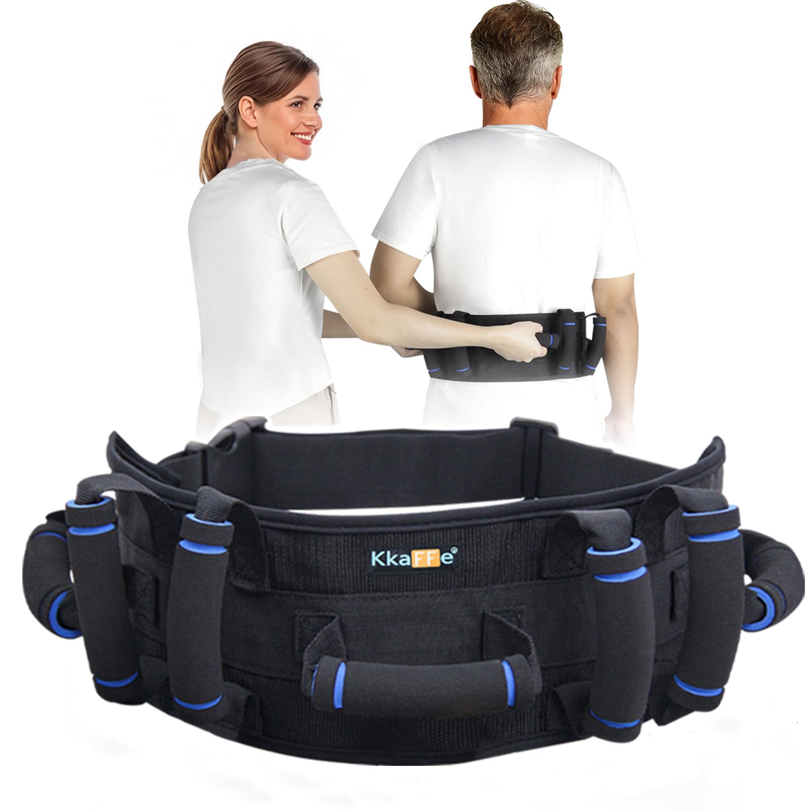 Ceinture de gait avec poignées, ceinture de transfert pour personnes âgées, ceintures de guise pour patients, ceintures de guêtre pour personnes âgées, poignées en caoutchouc