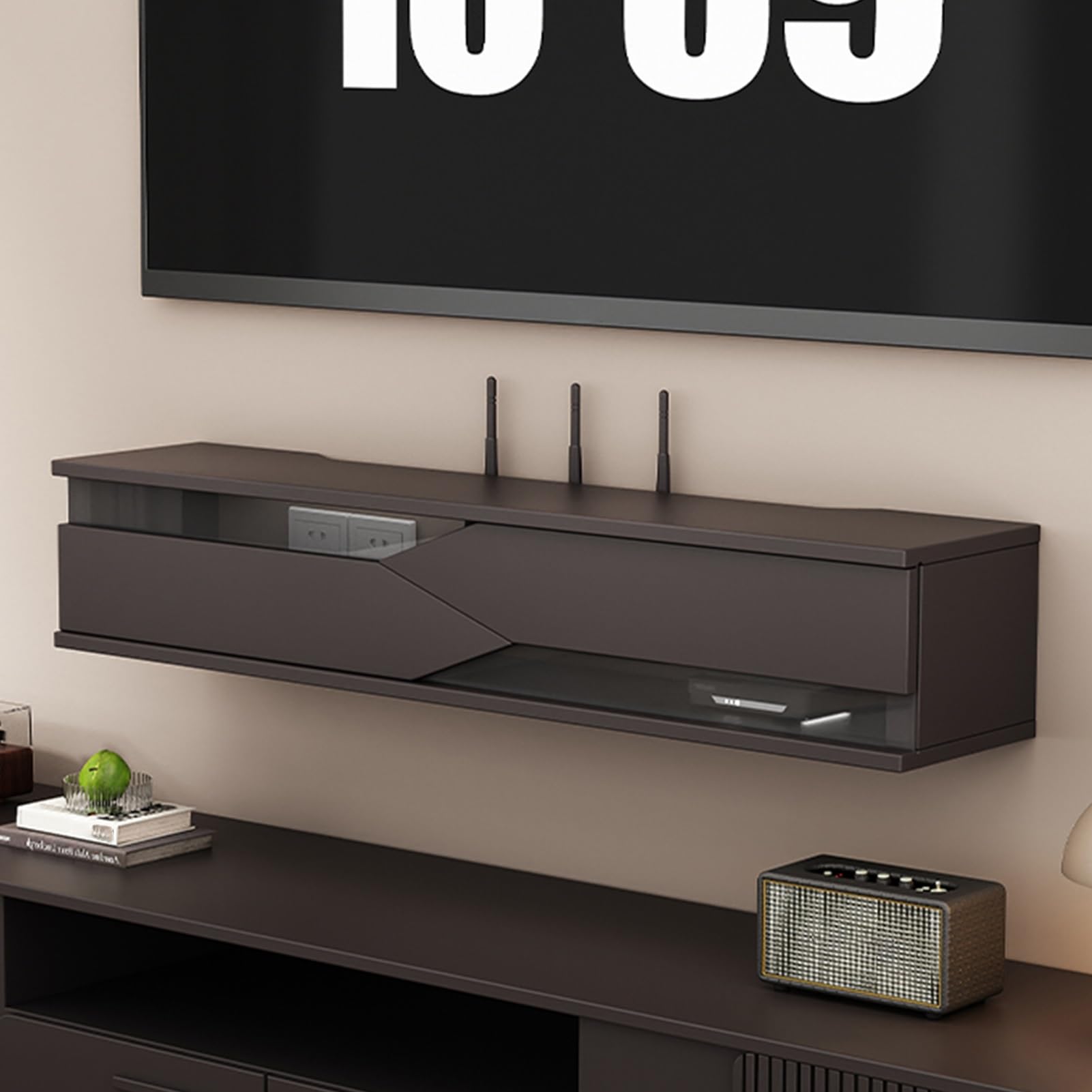Caja de enrutador WiFi para salones ordenados y gestión de cables