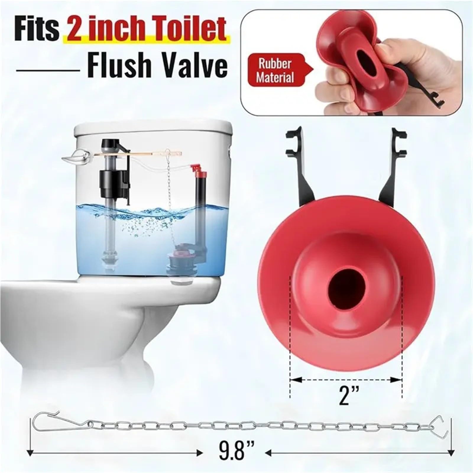 Chasse D'eau Wc Kit de réparation valve chasse d'eau toilette 2 pouces
