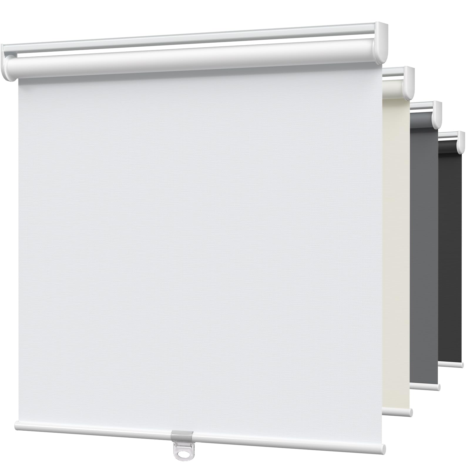 Blackout Cordless Roller Shades, Room Darkening Free-Stop Roll Up Blinds for Windows, Pull Down Blocking Blind for Home and Office, Easy to Install, 45.5" W X 72" H, White