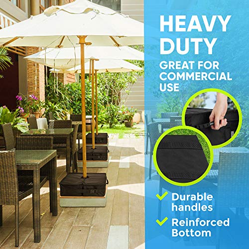 Rhino Slot Opening Umbrella Base Weight, 18" ~ Fits Any Offset, Cantilever & Any Outdoor Patio Umbrella Stand ~ Easy Set up (Black) - Thumbnail 5