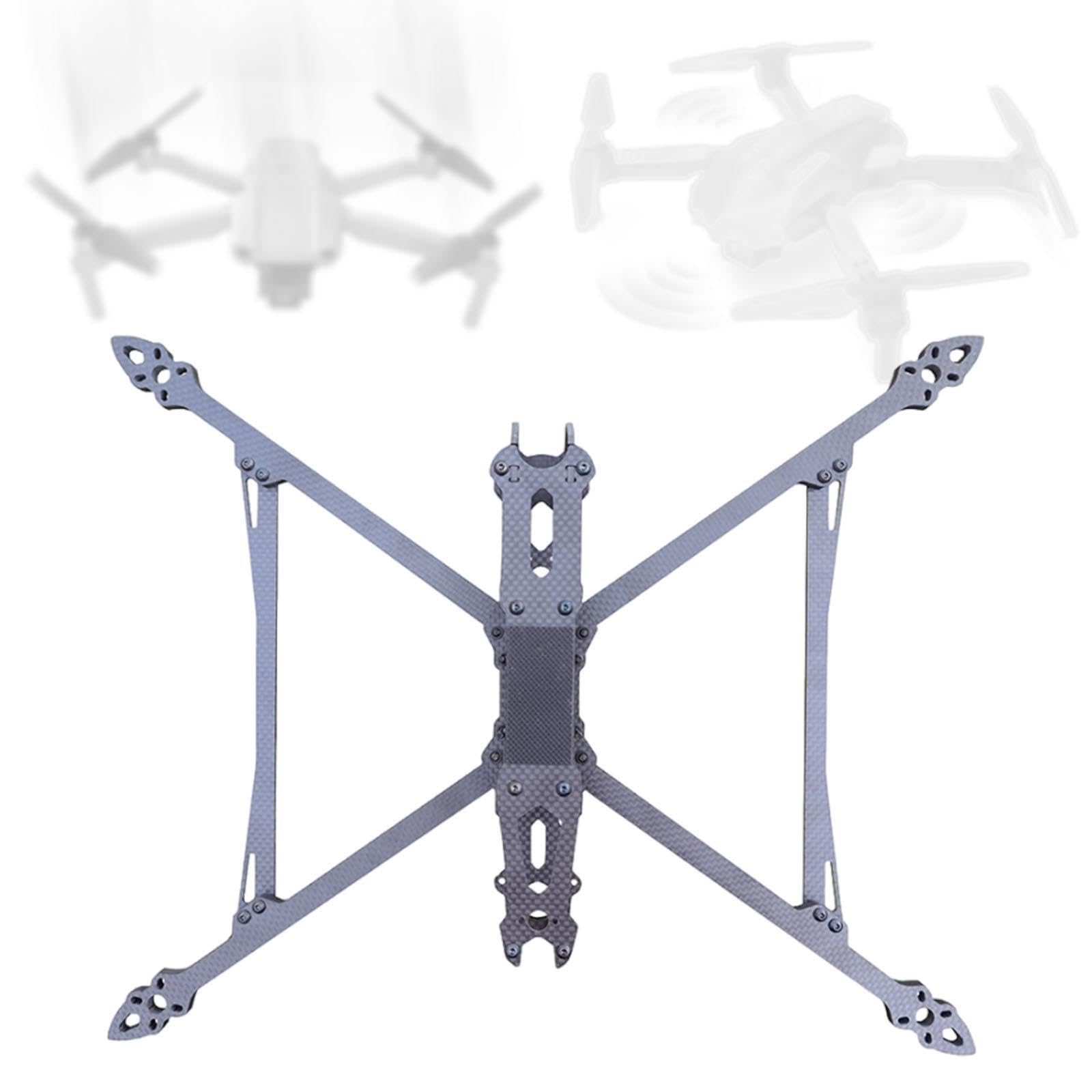 Kit de marco de cuadricóptero fibra carbono ligero Muy resistente Marco dron FPV fácil montar Adecuado para principiantes y profesionales Kit cuadricóptero fibra carbono ligero