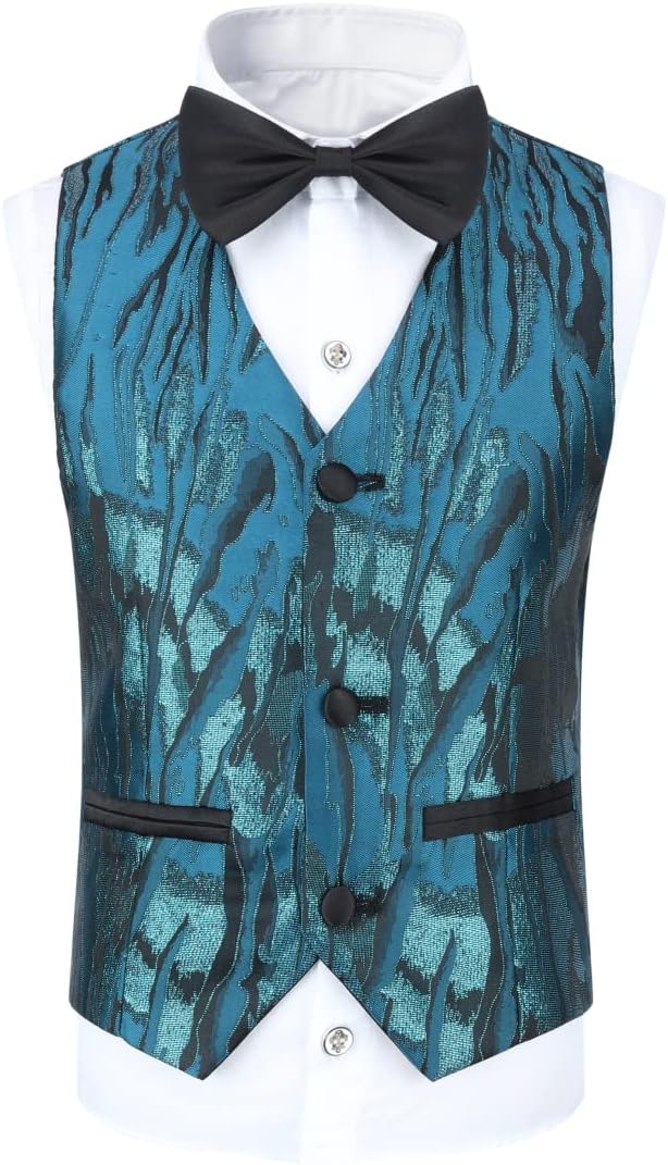 SWOTGdoby Boys Dress Suits 3 Piece Slim Fit Kids Tuxedo Suits for Boys Formal Blazer Jacket Pants Vest Wedding Party Prom - Image 4