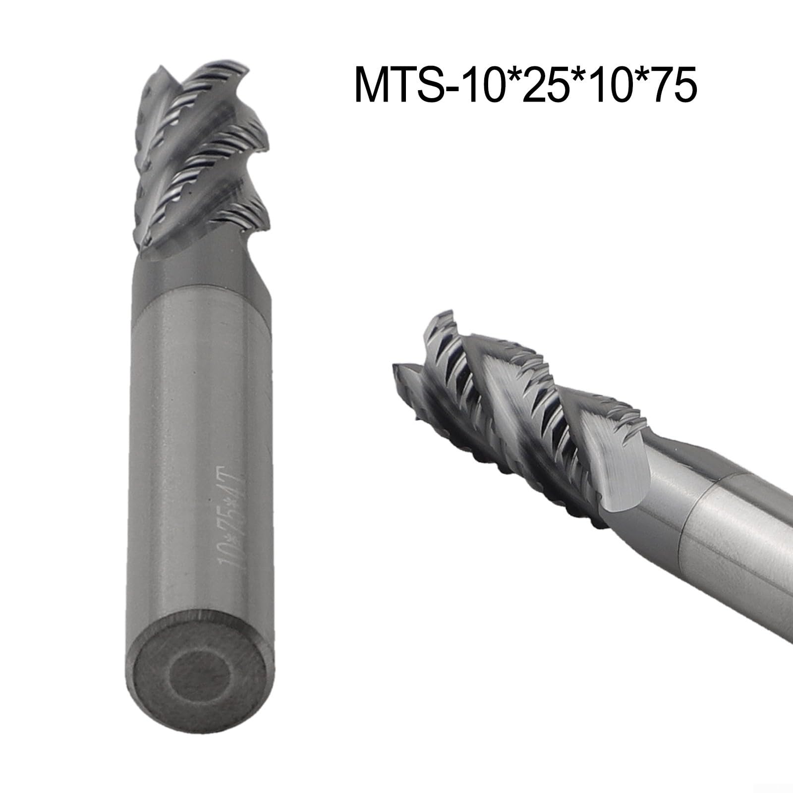 Fraise à ébaucher en carbure massif revêtue d'AlTiN, design à 4 dents pour un retrait efficace des matériaux dans la fabrication (10 mm)