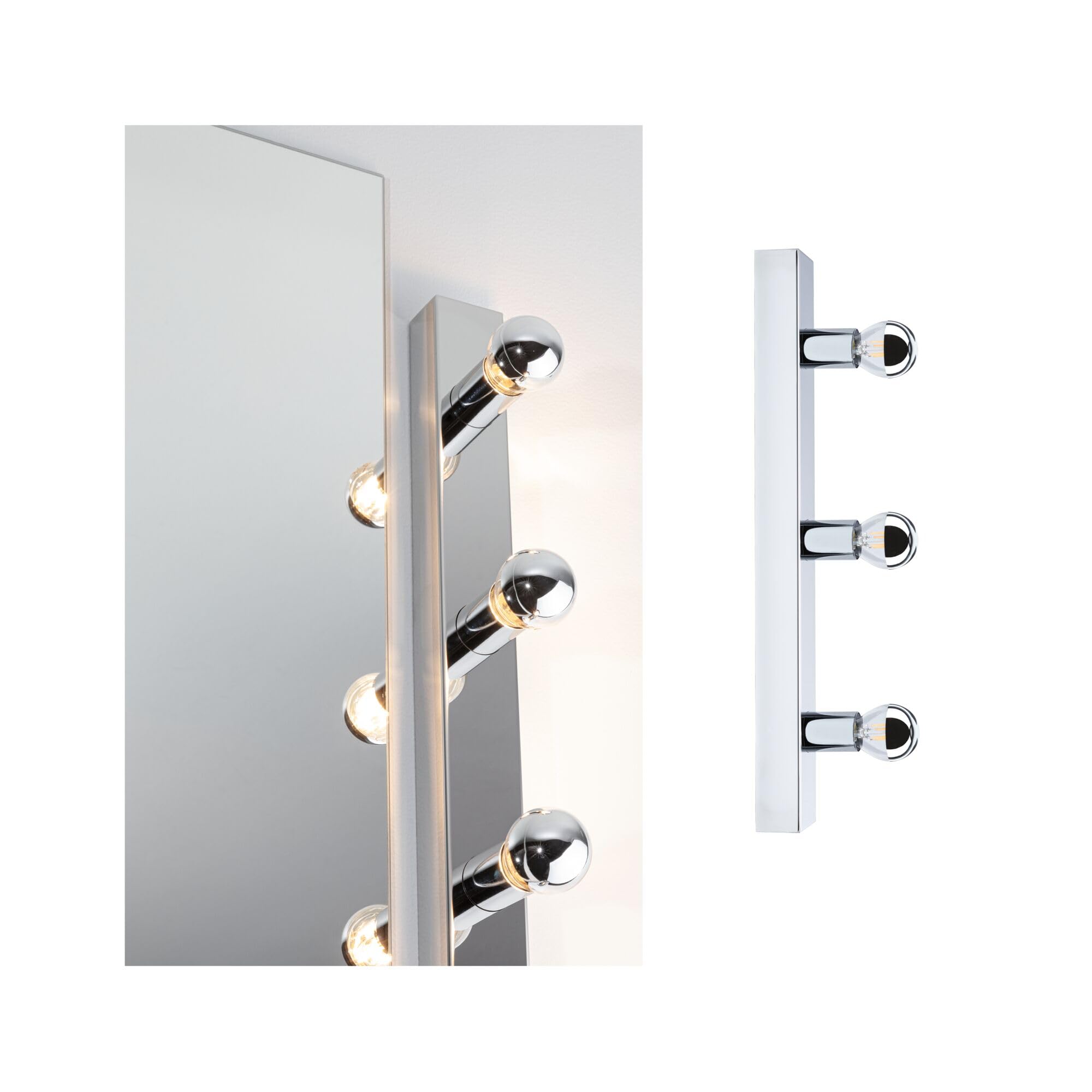 Paulmann 80096 Spiegelleuchte IP44 E14 230V max. 3x40W dimmbar Chrom