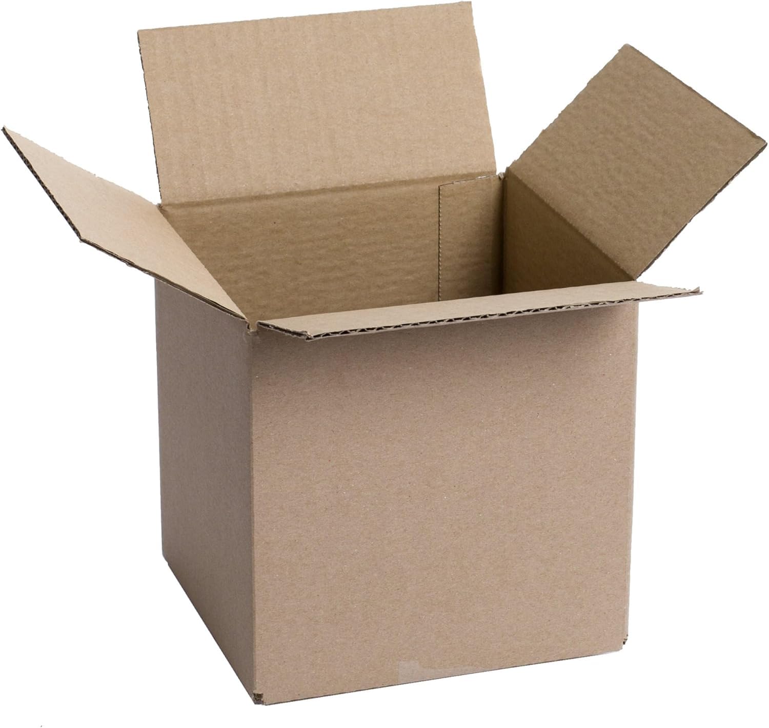 200 Stück Faltkarton 150x150x150 mm Versandkarton klein E-commerce Karton 1-Wellig Braun Kartonage Verpackung Postkarton Versandschachtel Paket Päckchen