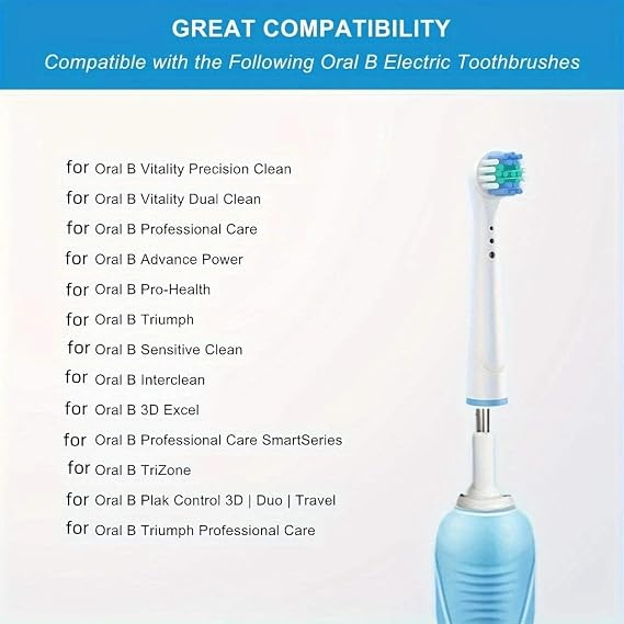 4/12/16Pcs Replacement Toothbrush Heads Compatible with Electric Toothbrush Heads Brush Heads Multi Angle 12pcs