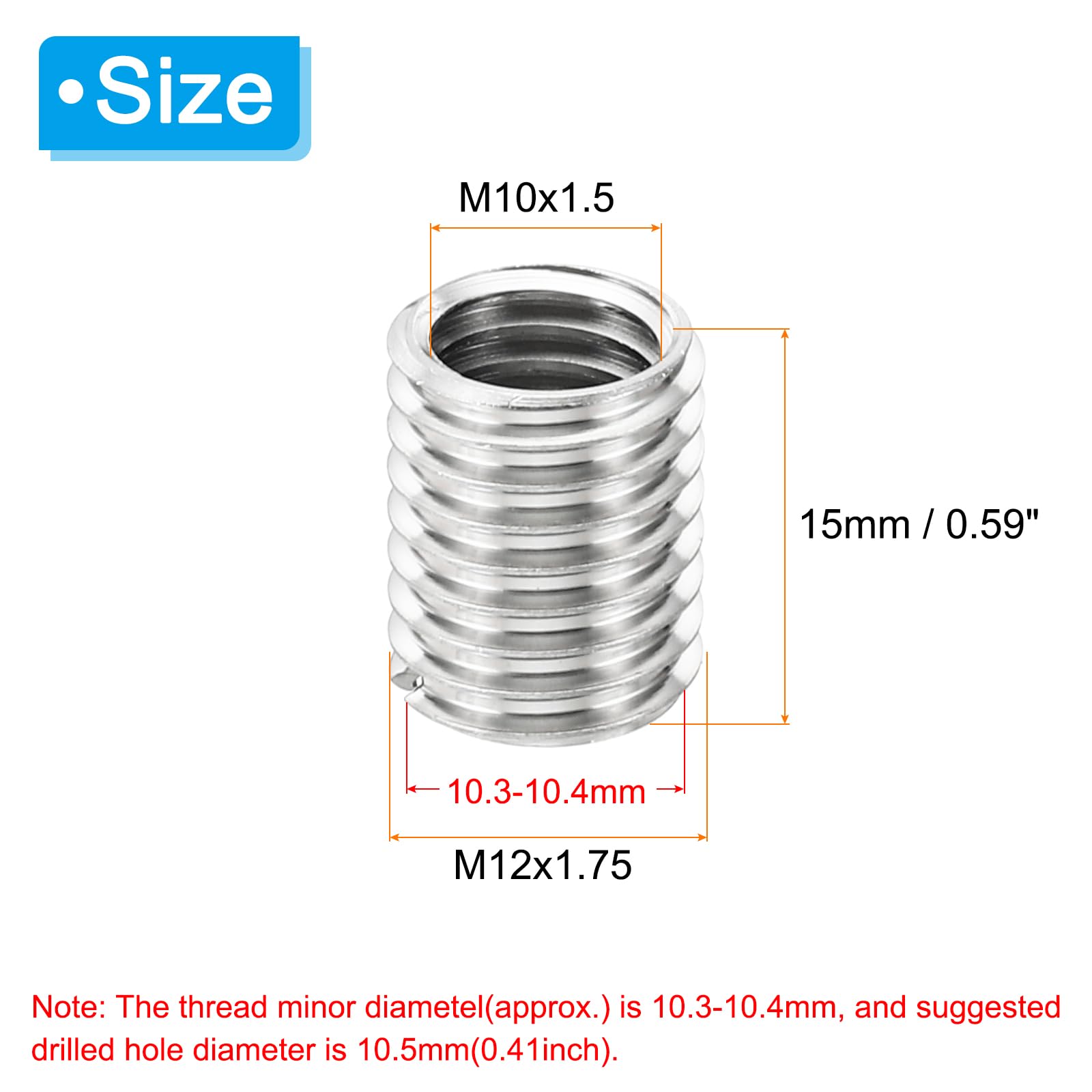 PATIKIL Thread Adapters Sleeve Reducing Nut - Image 2