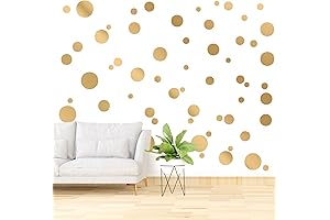 348 Pcs Gold Wall Decals Peel and Stick for Stunning Home Décor