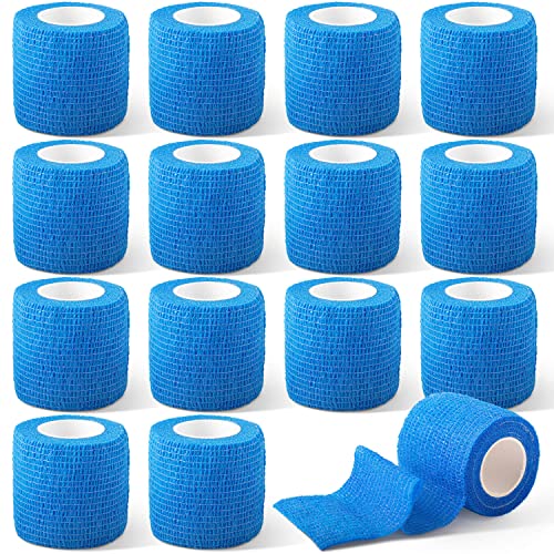 14 Banda Venda Cinta Bendaje Adhesiva Deportiva Tape Crossfit Dedos (Azul)