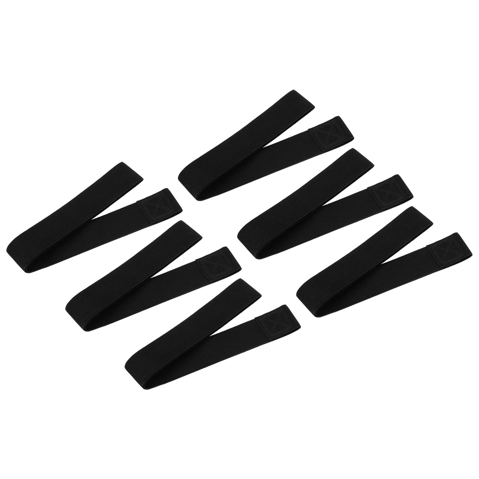 PATIKIL Towel Bands, 6 Pack Stretchable Towel Clips Cruise Essentials Windproof Beach Towel Straps for Beach Cruise Pool Chairs Black