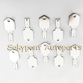 10 Pieces 166 186304 Keys Forklift Clark Yale Hyster K-omatsu Gradall Gehl Crown 7738-4578 91033317 A214062 5133504