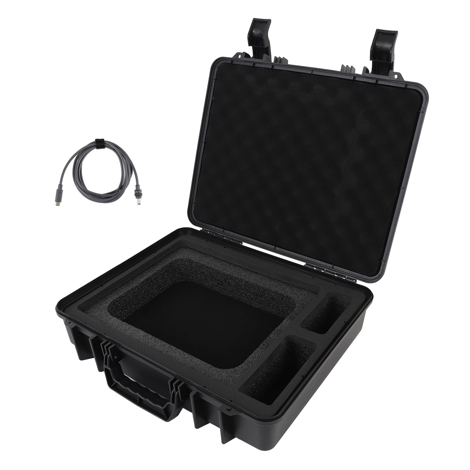 Mini Estuche Estuche de Viaje Rígido a Prueba de Agua Que Se Adapta Al Kit de Mini Plato Interior de Espuma Personalizado con Cable de Alimentación USB C a CC