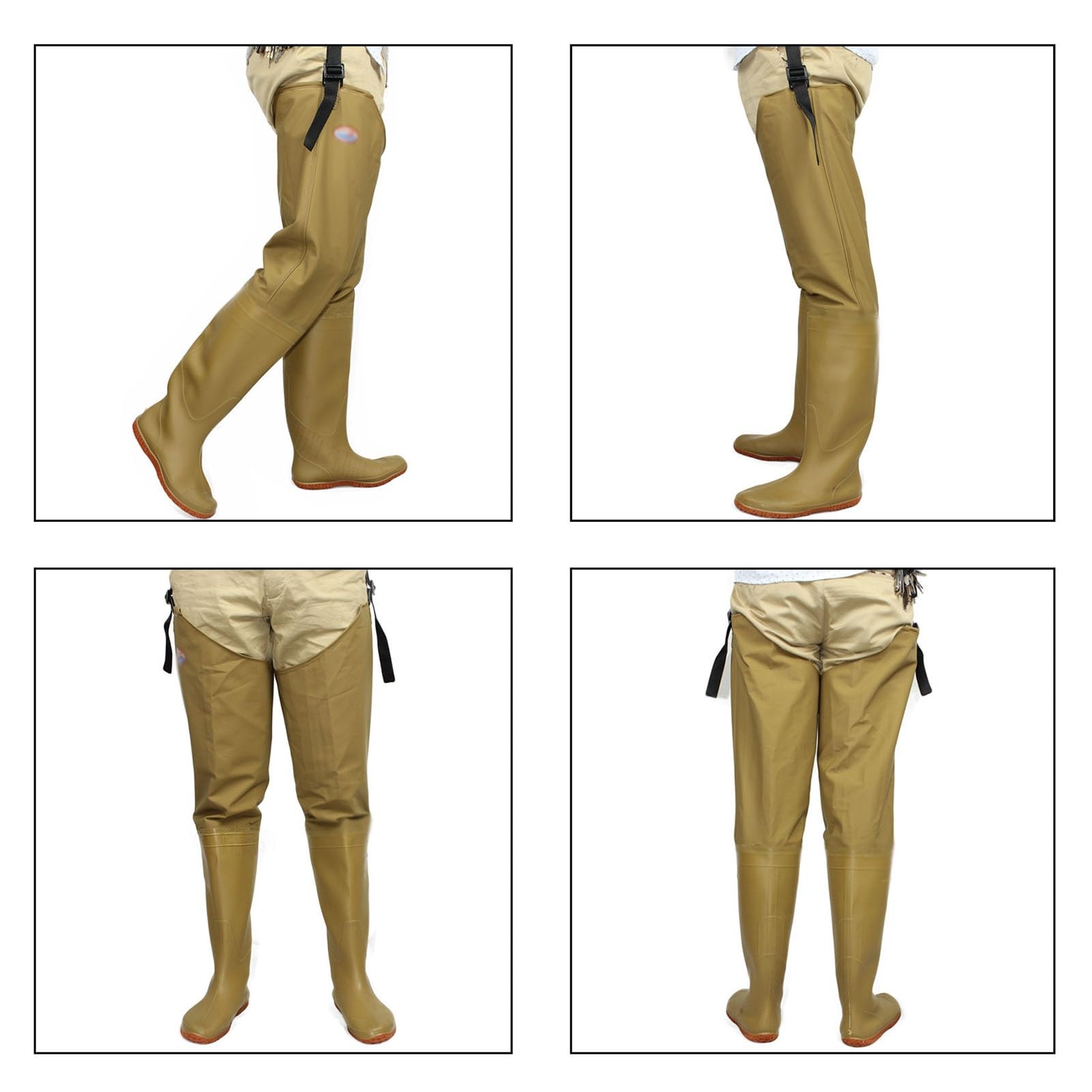 Stivali A Coscia Trampoliere Impermeabile, 80 Stivale Alto e Leggero per Uomo e Donna con Suola Oxford con Tacchetti(42 EU)