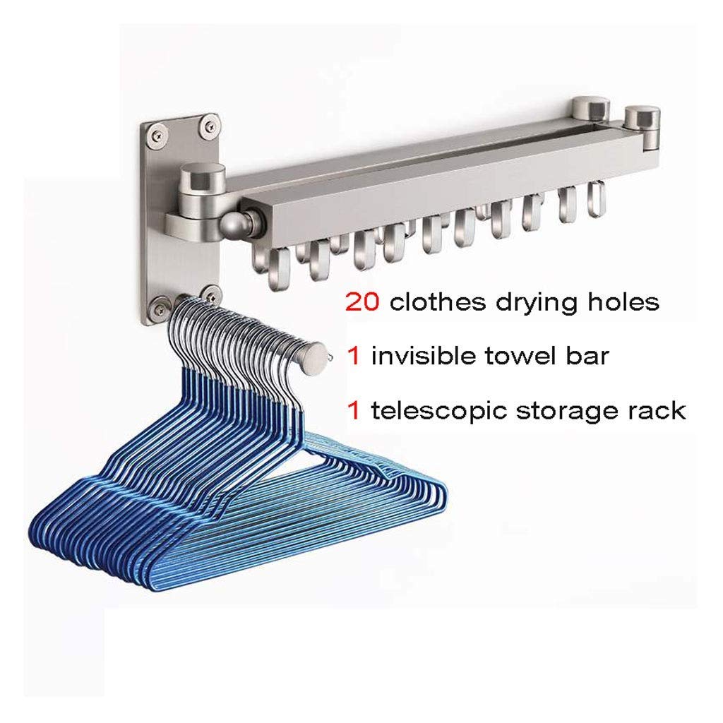 Questo stendibiancheria Teleclip Wall Dryer Pieghevole Estensibile per Il bucato, salvaspazio, Robusto Appendiabiti per Asciugamani da Bagno in Acciaio Inossidabile.