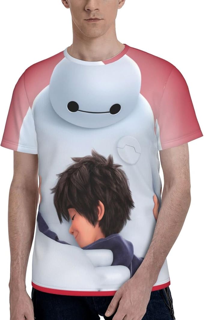 Amazon Co Jp ベイマックス3 メンズ3dtシャツ ジムtシャツ ストレッチ 半袖スポーツ おしゃれ メンズ 吸汗 速乾性 カジュアル アクティブ Tシャツ ファッション