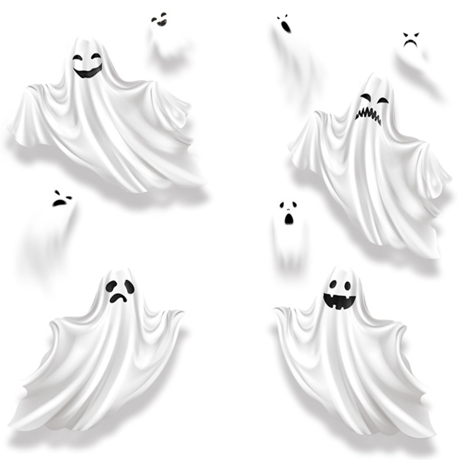 Tsophreniq Adhesive Removable Scary Spirit Decals for Glass Window Halloween Party Backgrounds Decorations Halloween Party Scene Decorations