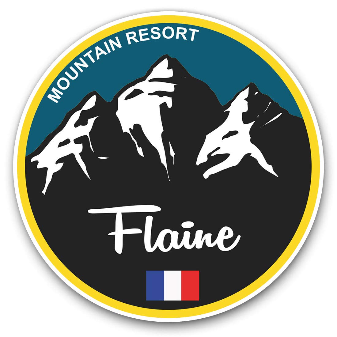 Destination Vinyl Ltd Multicolor 2 X Heart Stickers 10 Cm - Flaine Ski Snowboard Resort France Fun Decals For Laptops,Tablets,Luggage,Scrap Booking,Fridges #5337