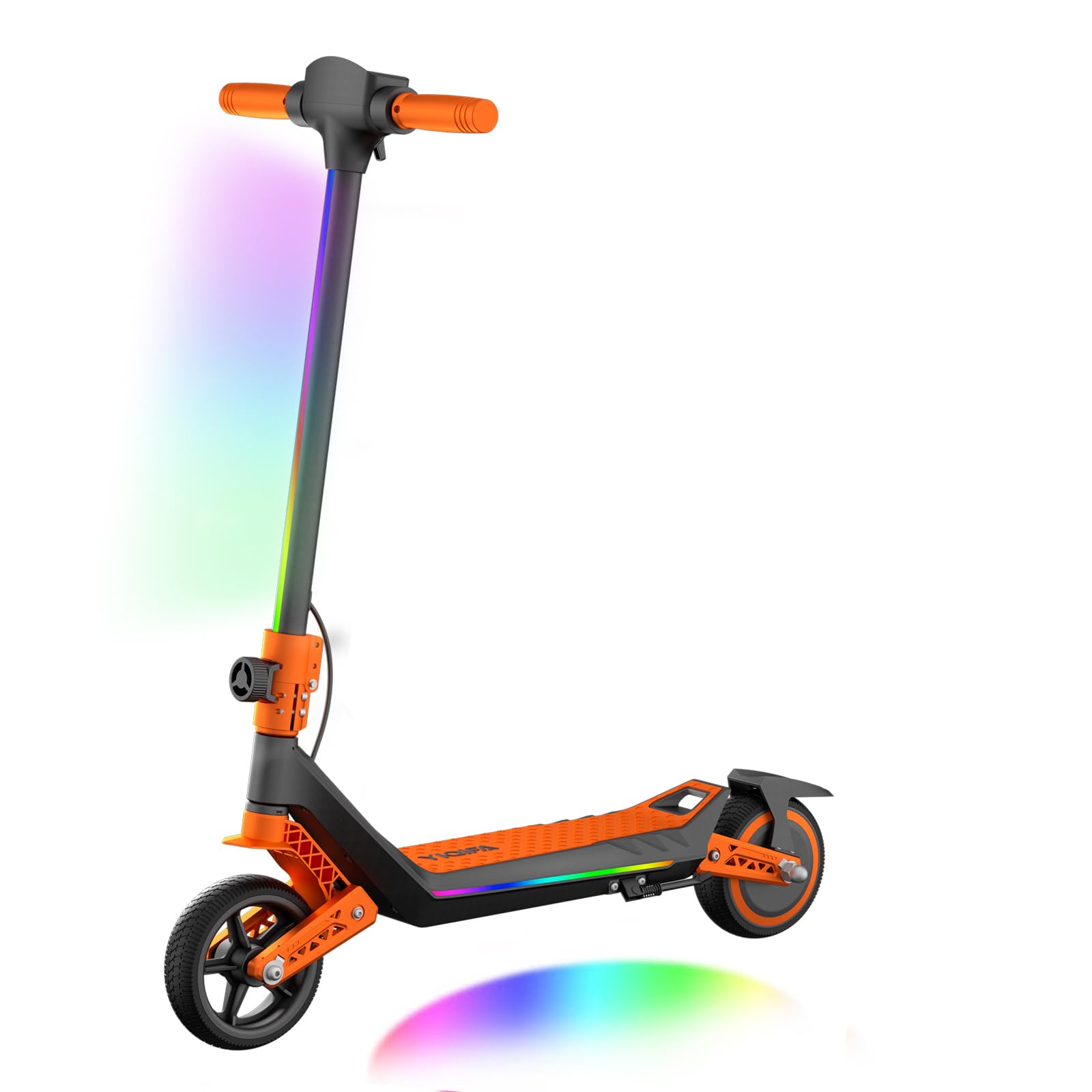 Monopattino Elettrico per Ragazzi U8 Fuoristrada - Doppia Sospensione - 16km/h Max, 10km Autonomia - Pieghevole e Leggero (6.7kg) - Motore 110W - Per Bambini 8-16 Anni (Arancio)