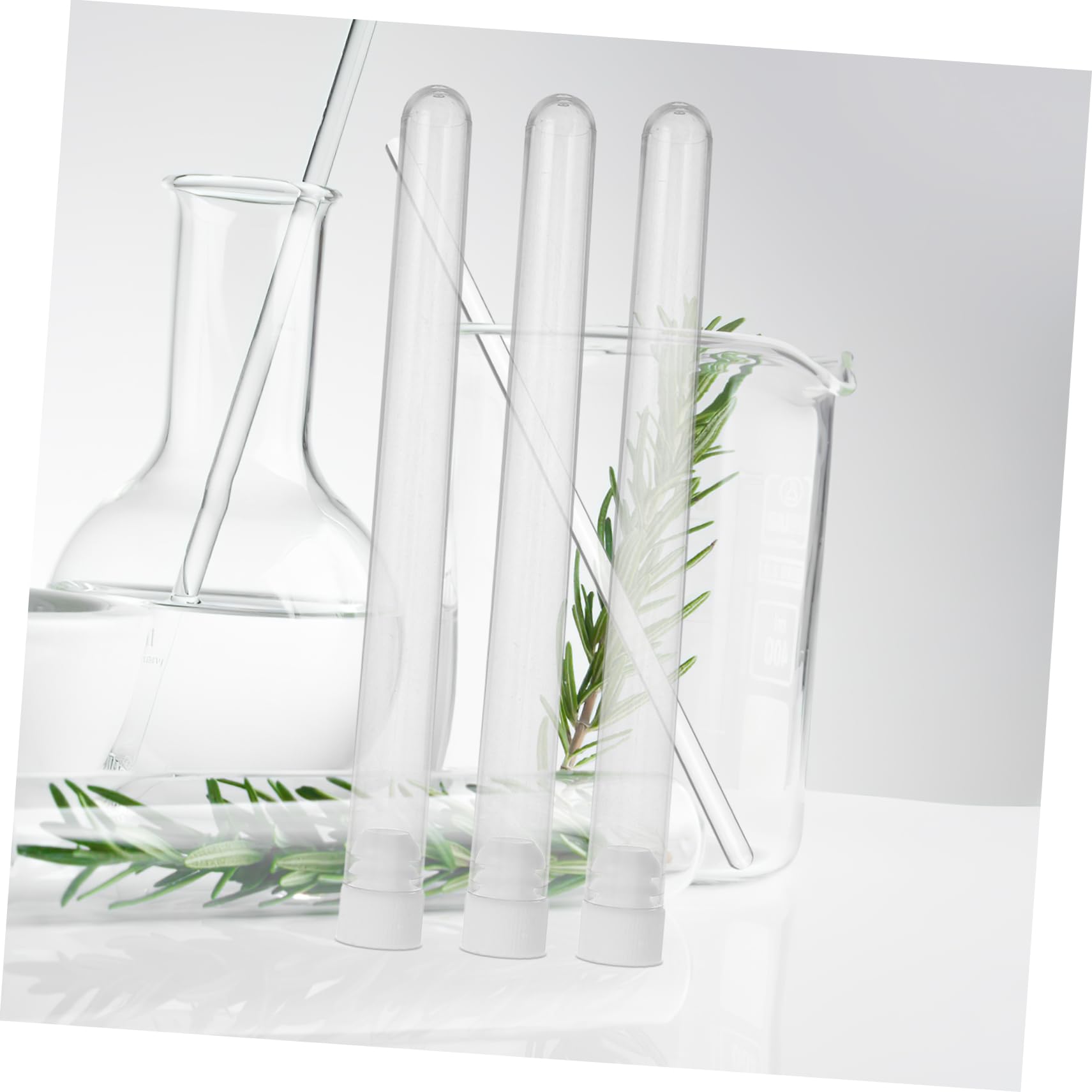 SHINEOFI 100 Unidades de Tubos de Plástico Transparentes Tapa Segura para Almacenamiento Compacto de Agujas y Pequeñas Piezas en Laboratorios y Oficinas