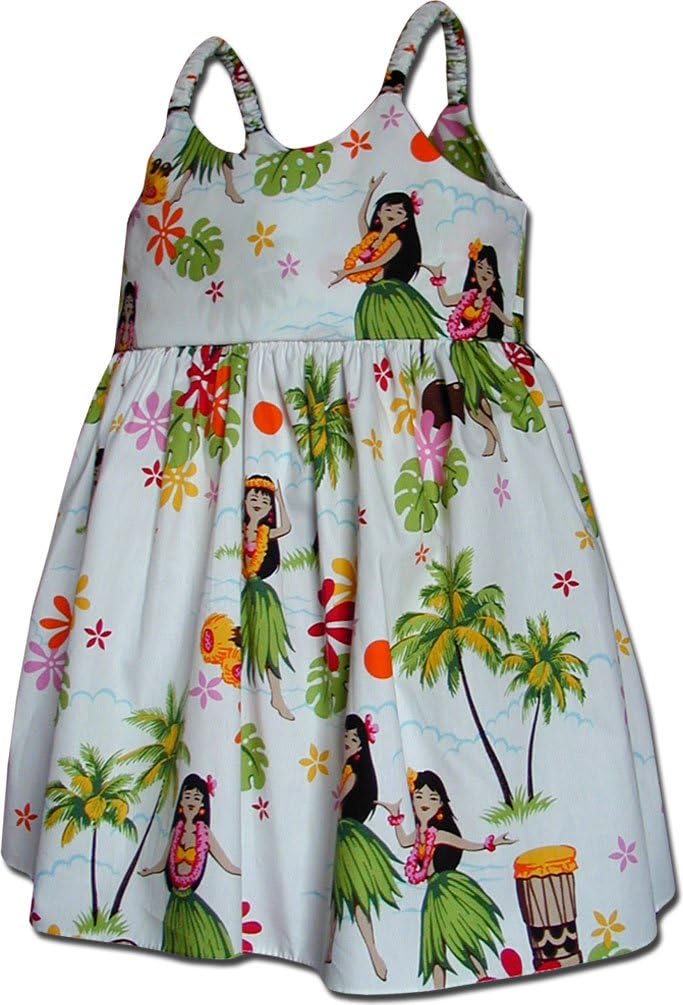 Amazon.com: Hula Girls Toddler's Hawaiian Dresses White 1-2 130-3660:  Childrens Costumes: Clothing, Shoes \u0026 Jewelry