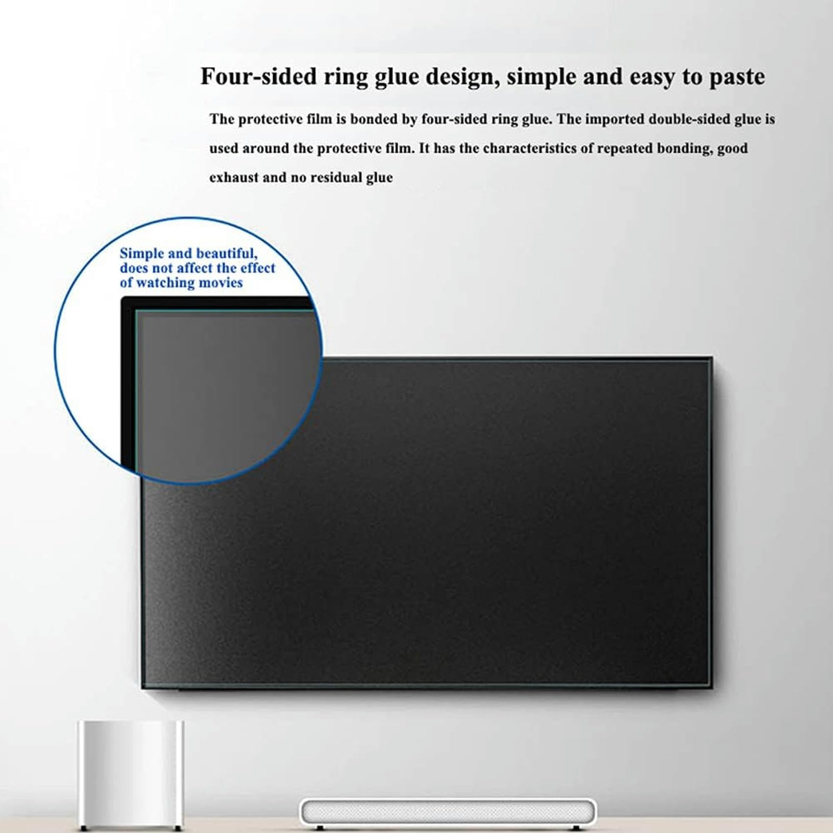 Protection D'Écran TV 50-75 Pouces, Film Anti-Lumière Bleue, Mat, Antireflet/Anti-Radiation/Anti-Éblouissement/Anti-Myopie, pour Écrans LCD, LED, OLED, QLED 4K HDTV, 75", 65".