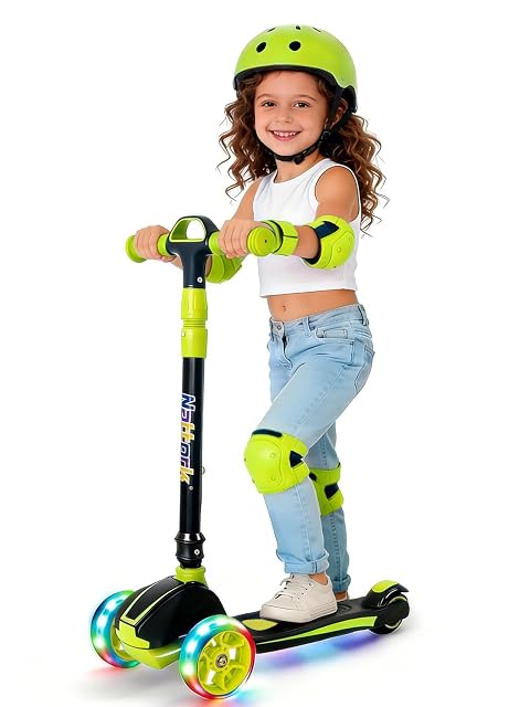 Nattork Roller Niños 3-12 años, Scooter Niños con Luces led