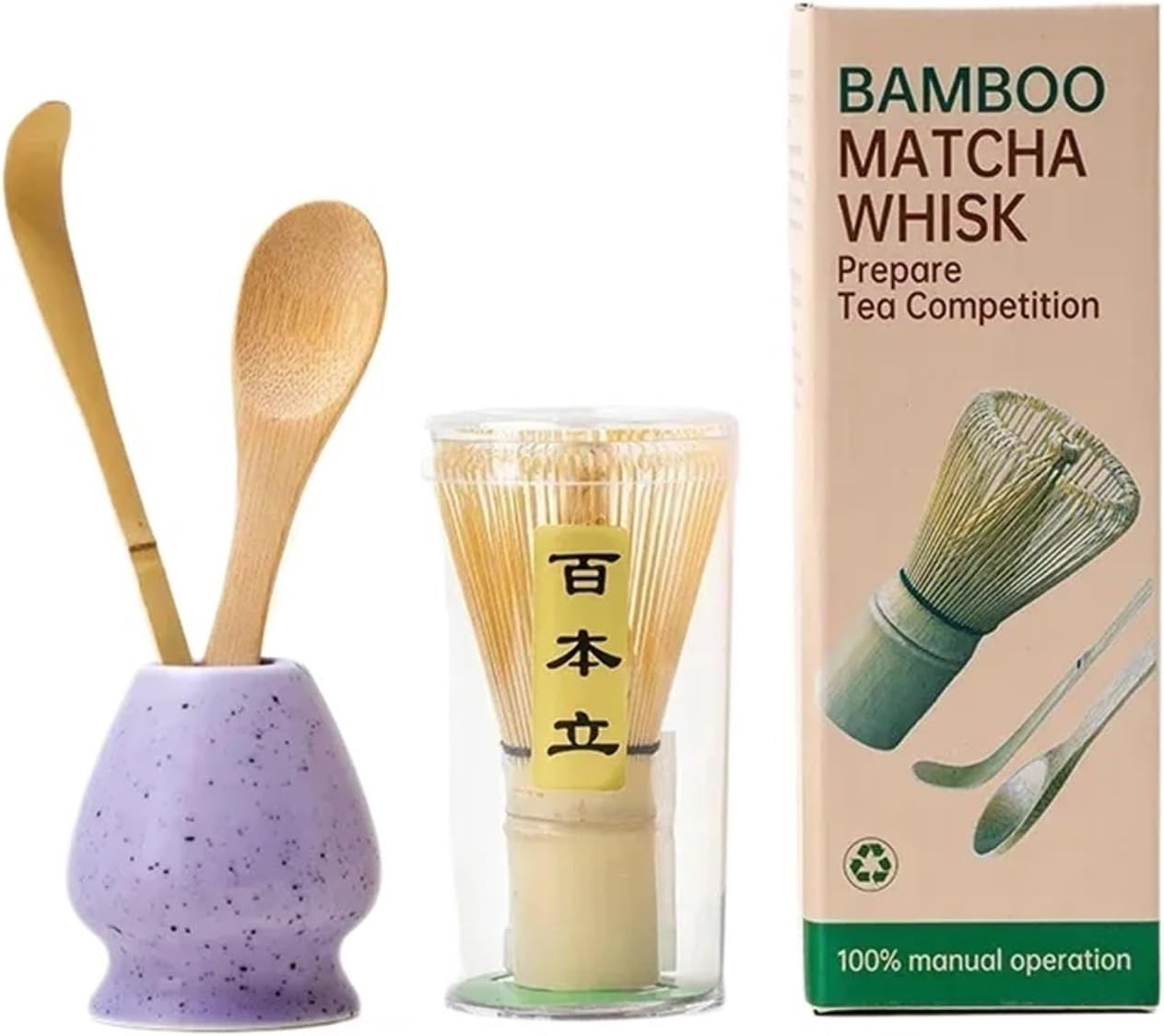 4-5PCS/set Matcha Set Safety Bamboo Buddha Tea Spoon Tea Set Indoor Tea Stirring Tools Accessories Kitchen Teaware Sets(4pcs-BU)