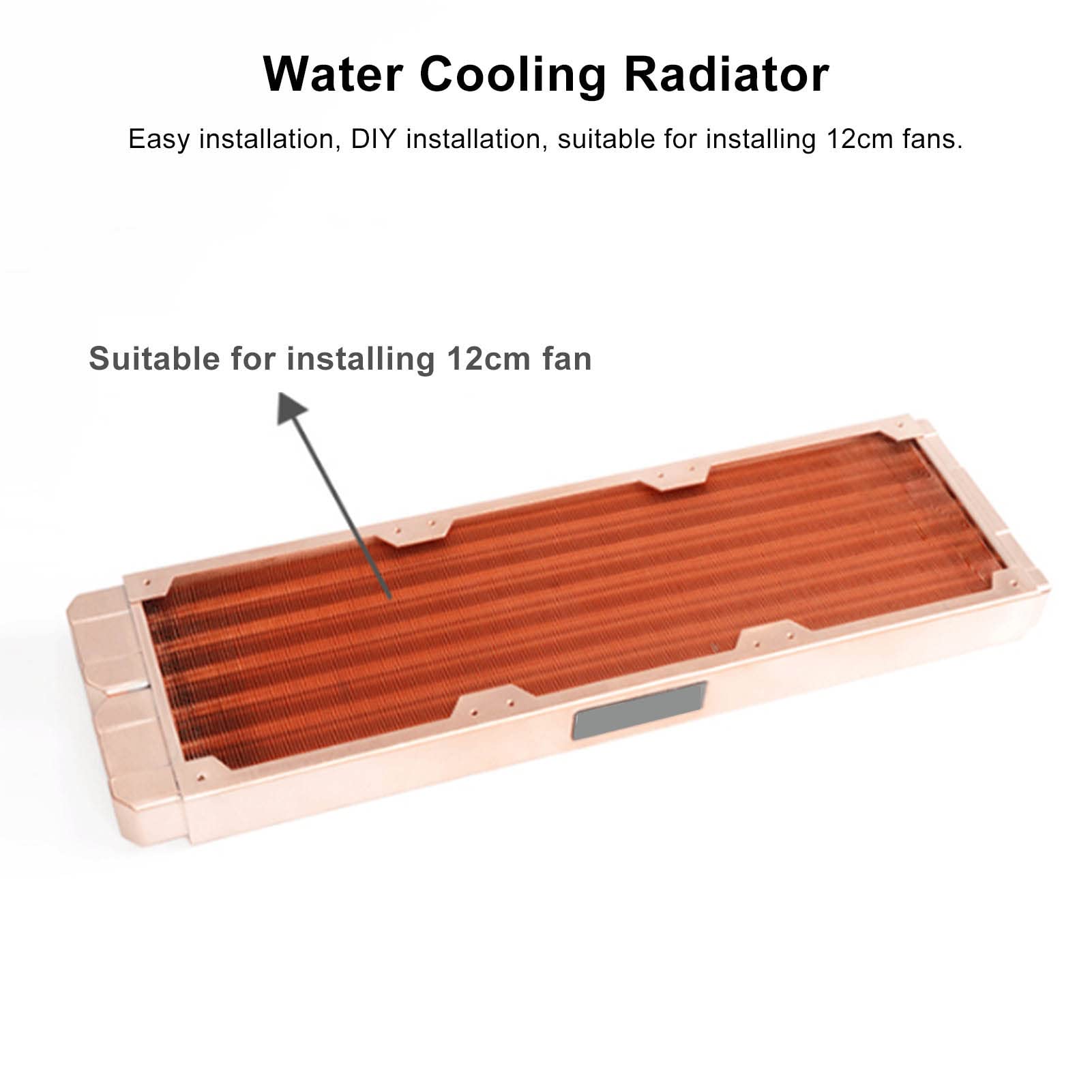 Radiatore in Rame CPU di Raffreddamento Ad Acqua, Filettatura G1/4 Forte Dissipazione del Calore CPU Silenziosa Kit di Raffreddamento Ad Acqua per Computer (120 Mm)