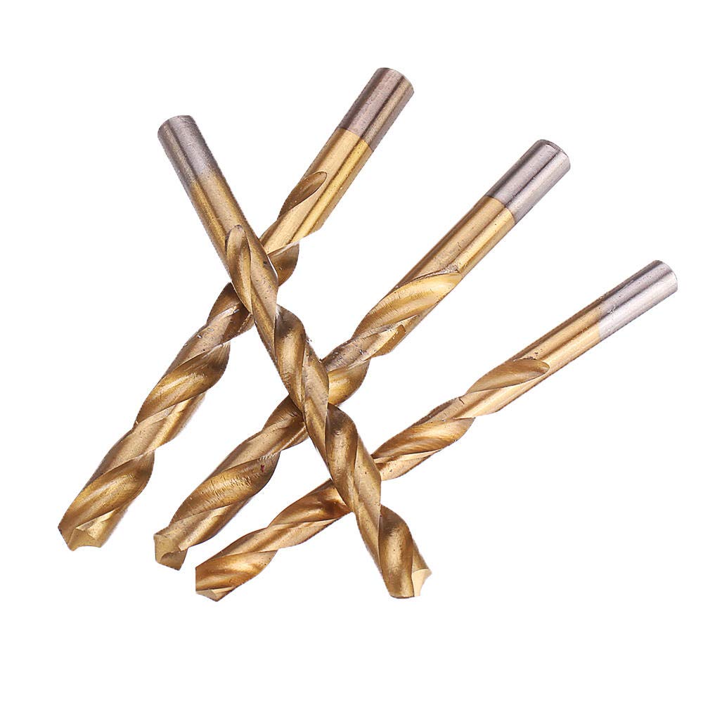19 szt. M2 HSS 6542 zestaw wierteł spiralnych 1-10mm wiertło powlekane z metalowym pudełkiem do wiercenia w drewnie i metalu