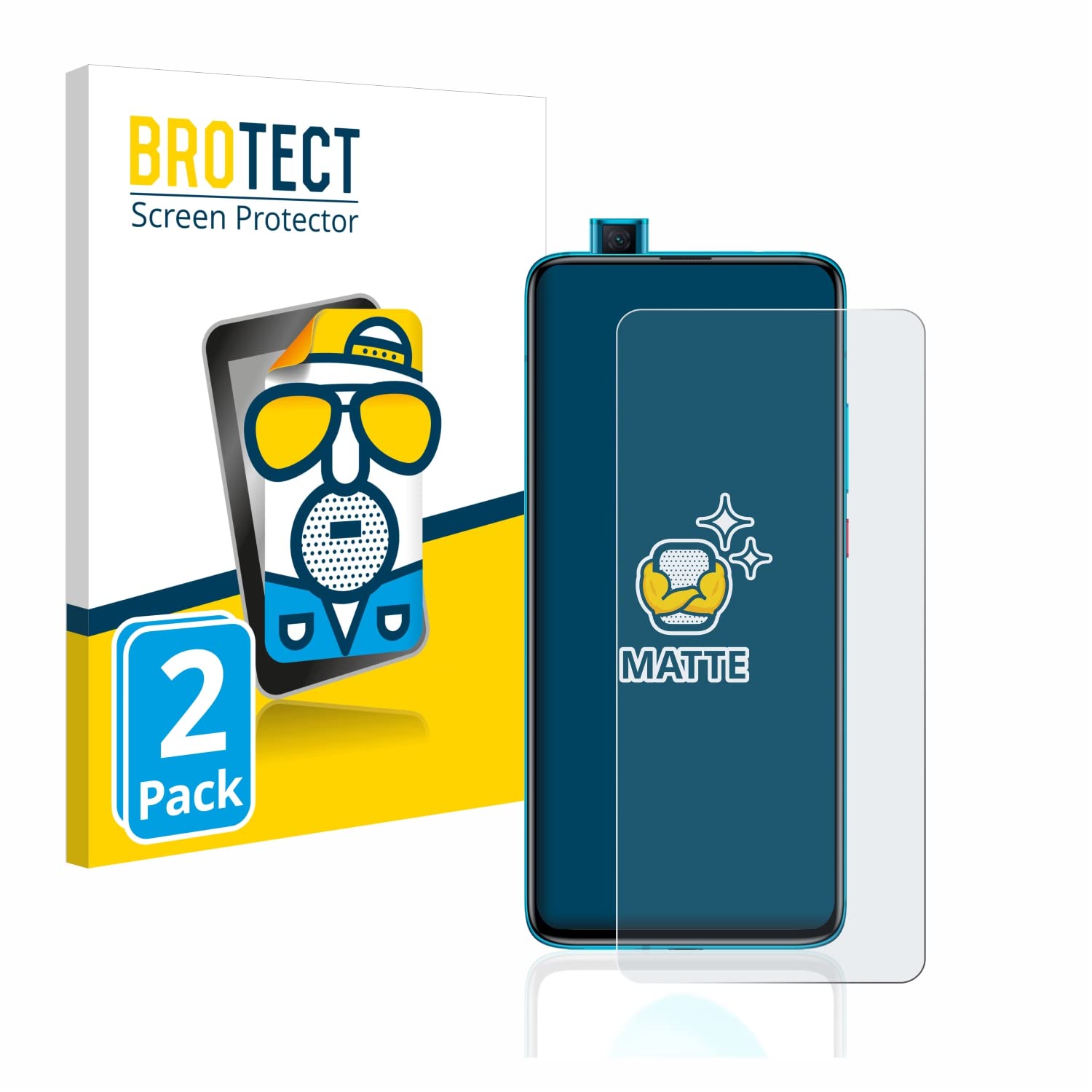 Brotect Pellicola Protettiva Opaca Antiriflesso Per Xiaomi Poco F2 Pro (2 Pezzi), Protezione Schermo In Vetro? No, In Pellicola, Anti-impronta, Resistente Ai Graffi, Realizzata In Germania, Installazione Senza Bolle, Confezione Da 2, Per Display Curvo