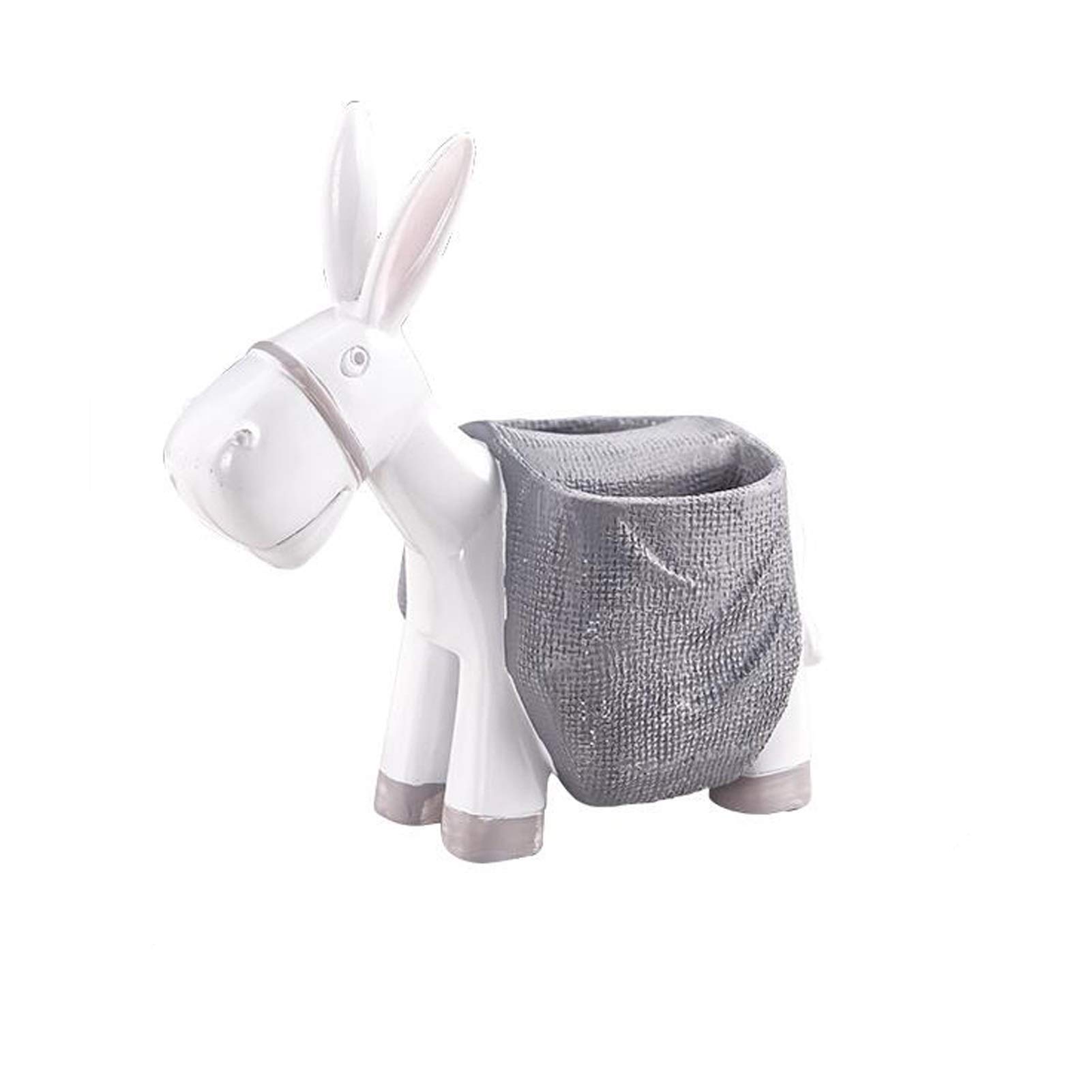 Carino Portapenne Desky Desktop Desktop Desktop Desk Organizer Resina Scatola di immagazzinaggio Penna Contenitore Scuola Scuola per Ufficio Articoli Cancelleria (Color : White)