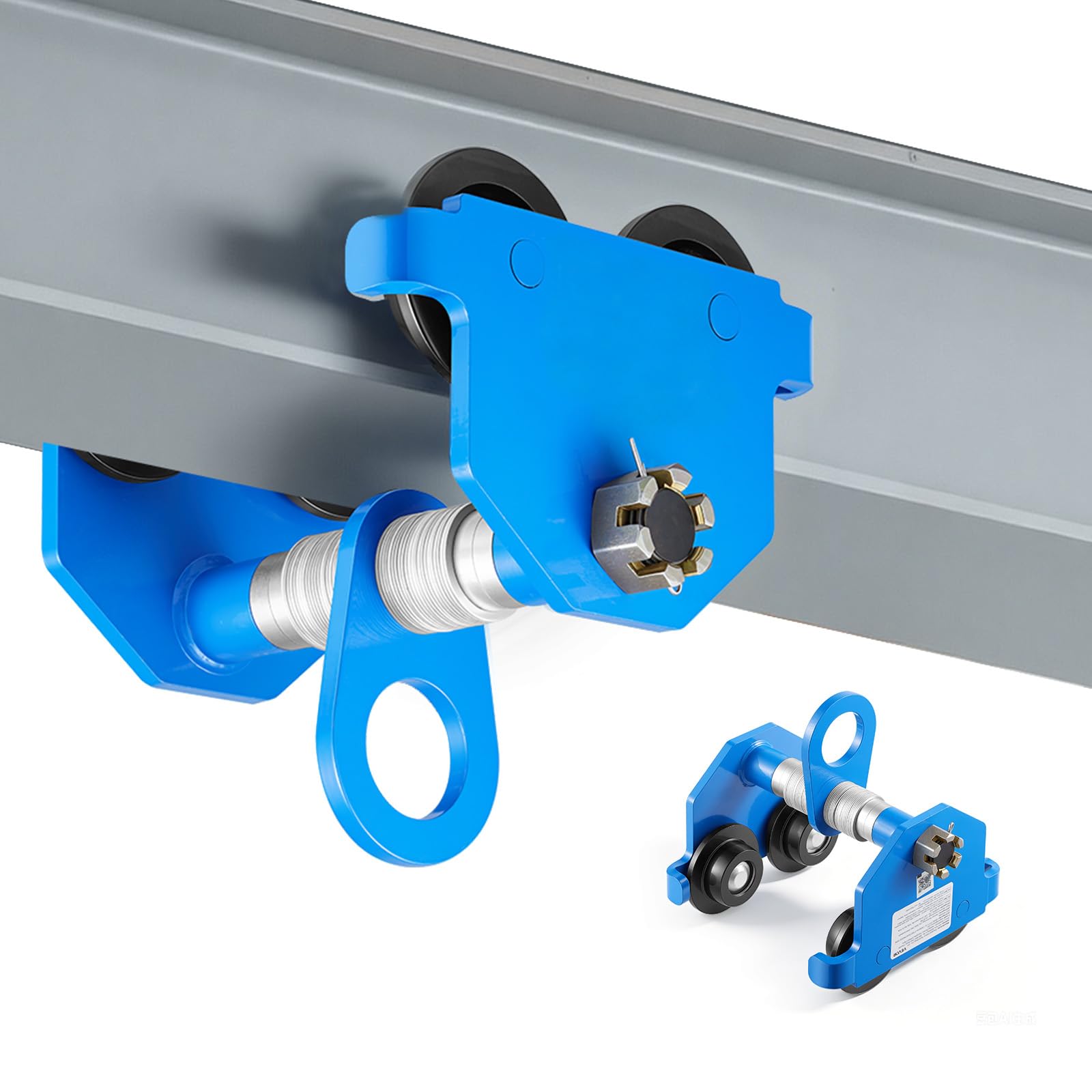VEVOR 4 Wheel Trolley Assembly Rollers, 4 Pcs 1100 lbs Load, Dual Bearing Trolley Assembly for 1-5/8" Wide and All 1-5/8" or Taller Strut Channel, Heavy Duty Sliding Track System for Warehouse Garage — Amazon image 11