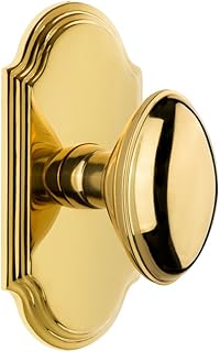Grandeur 811457 Arc Plate Double Dummy with Eden Prairie Knob in Polished Brass