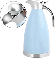 Vista 1 de Jarra de café, botella de viaje de acero inoxidable, doble pared aislada al vacío, jarra térmica, jarra de café, jarras termo, frasco al vacío (azul)