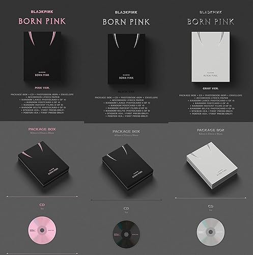 Miniatura 2 de Black Pink - BORN PINK Box Set Version 2nd Album + Folded Poster Korean Edition (PINK Ver.), YGP0181