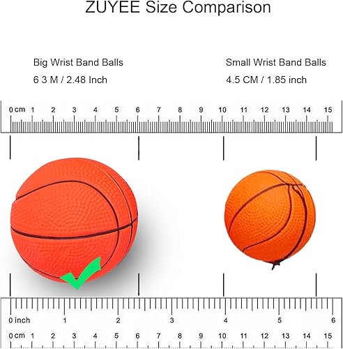 Miniatura 2 de Paquete de 4816 pelotas de retorno de muñeca de 2.36 pulgadas, bolas de goma con rebote de rebote de pelota deportiva (baloncesto, béisbol, fútbol,