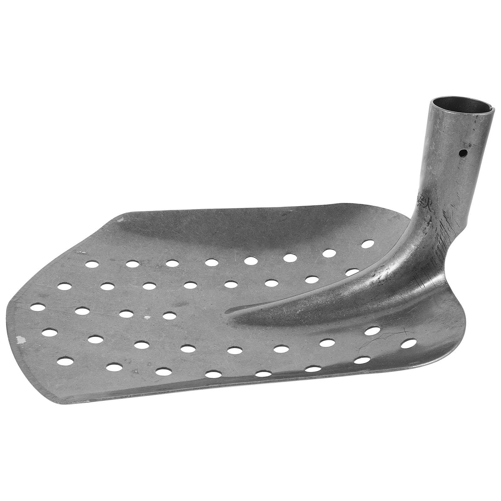 Pala in Metallo per Drenaggio Forata, Acciaio Nero, Impugnatura Ergonomica