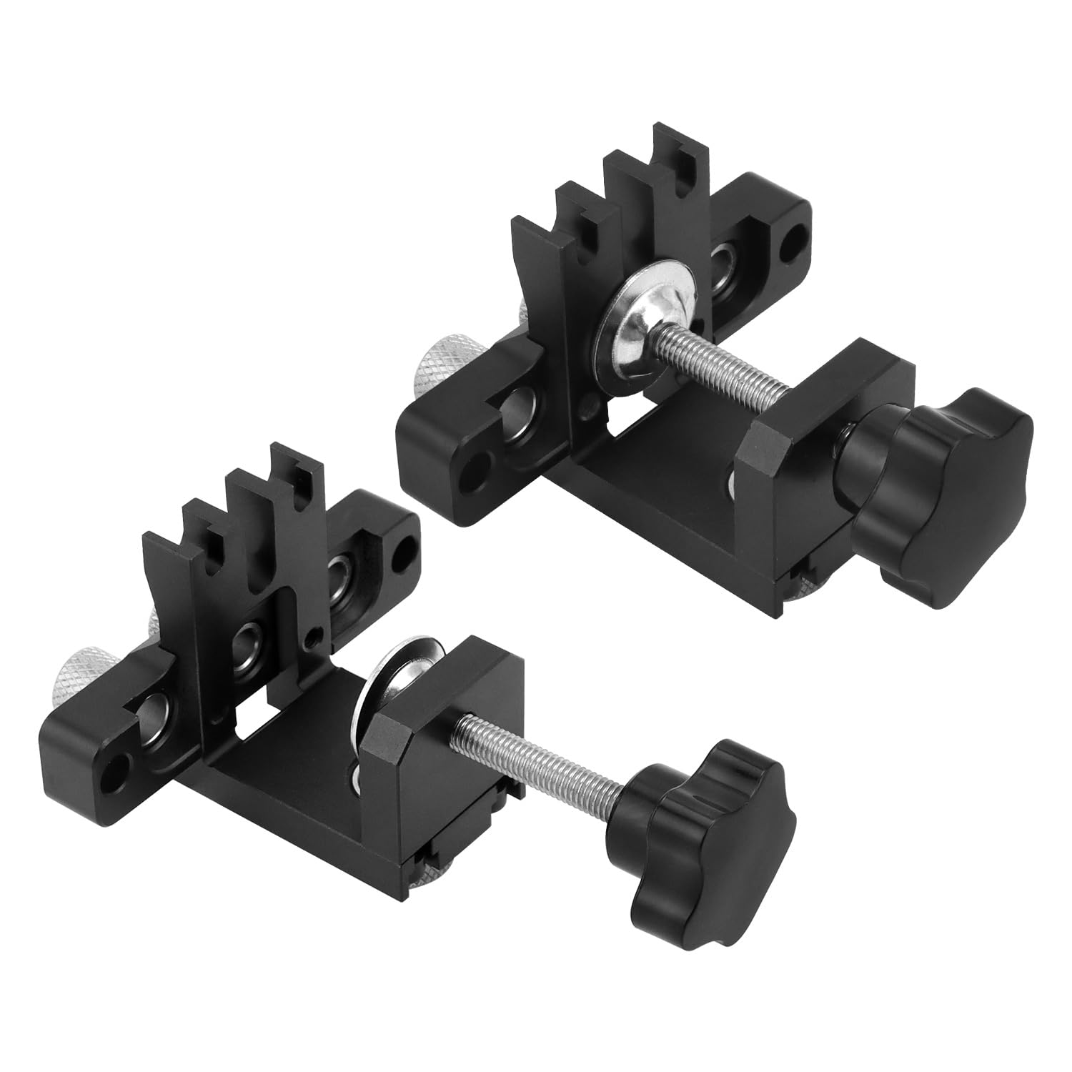 QWORK® Kit di Dima per Spinatura Legno 3 in 1 - Guida per Trapano con Punte 8mm, 10mm, 15mm - Include Boccole di Perforazione e Blocco di Posizionamento