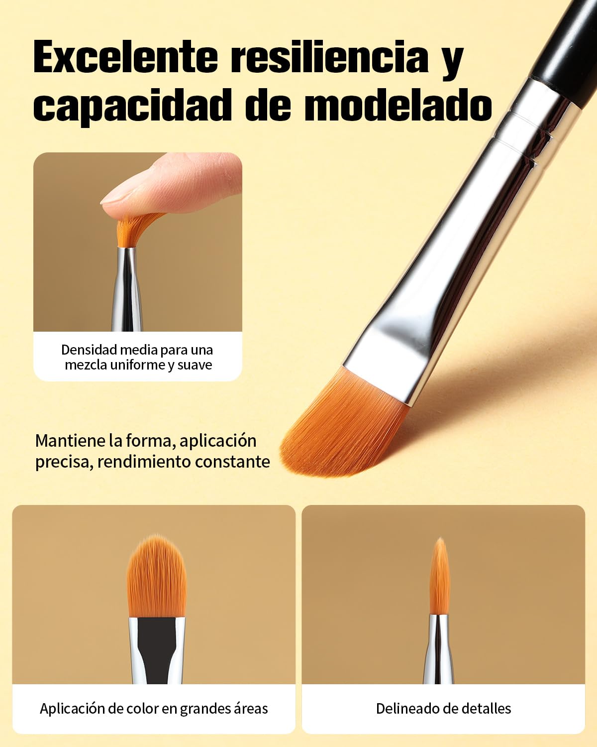 EIGSHOW Pincel aplicador de imprimación de sombra de ojos para mezclar, corrector, herramientas profesionales E828