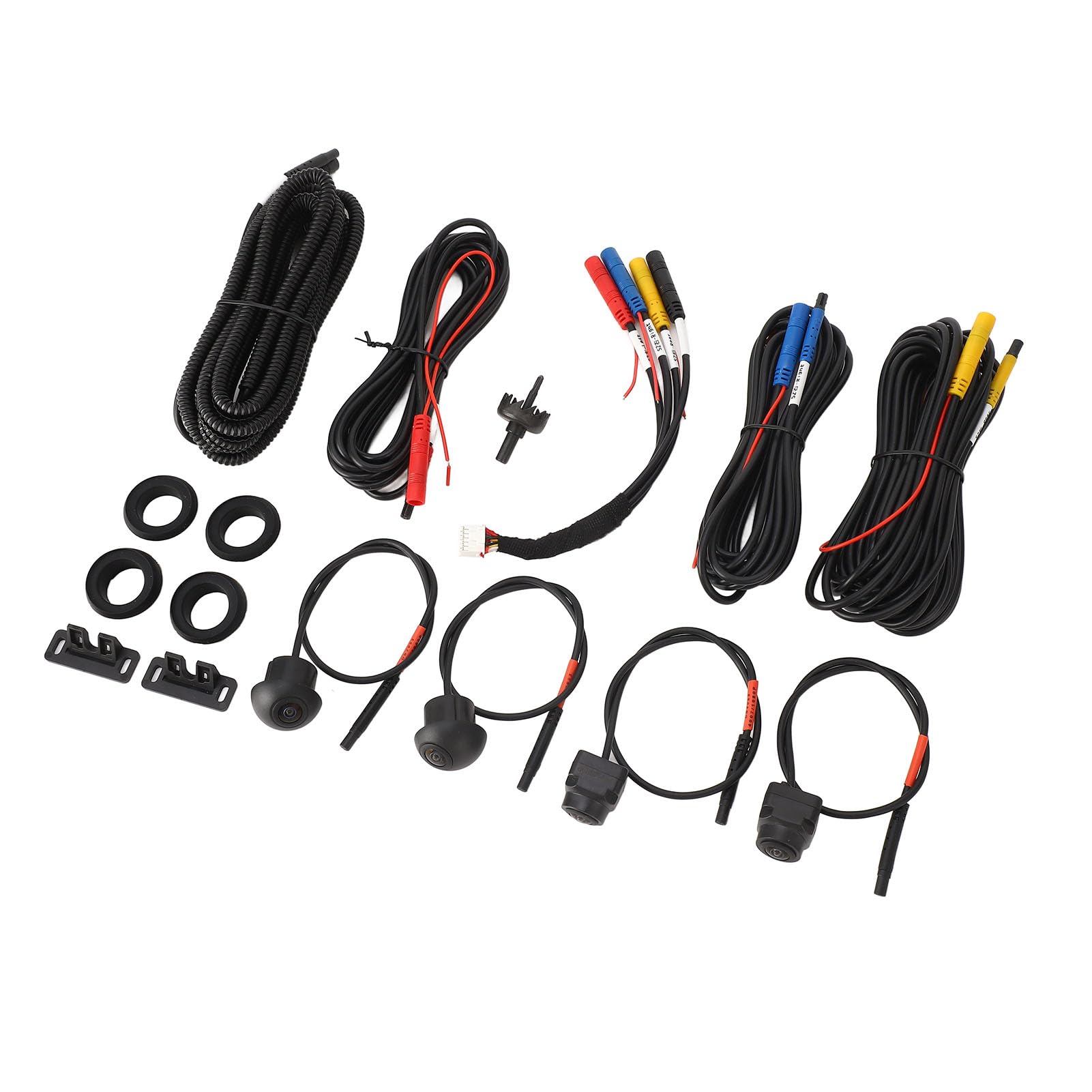 Panoramiczna Kamera 360 do Samochodu, System Kamer Prawy Lewy Przedni Tylny Panoramiczny Widok Przestrzenny AHD IP68 dla Androida Radio Samochodowe Night Vision 7 (1080P)