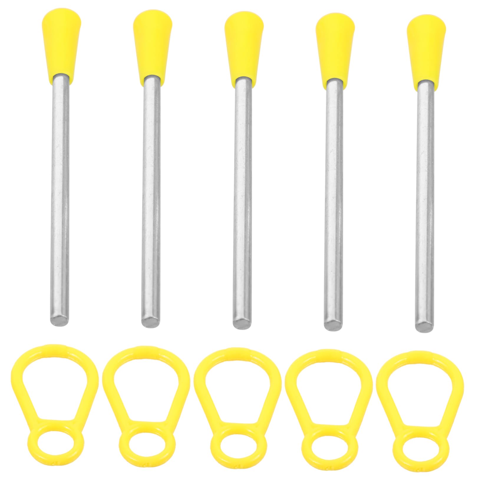 ibasenice 5sets Bacchette e Martelli Per Triangolo Plastica e Ferro Strumenti Musicali Per Percussioni Accessori Per Insegnanti Di Musica