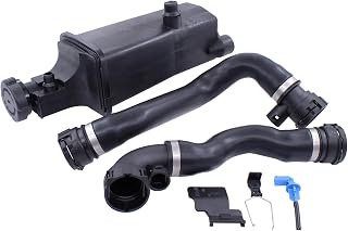 MOTOKU Radiator Coolant Reservoir Expansion Tank and Upper Lower Water Hoses Kit for BMW E46 328i 328Ci 330C 330i 330xi 325i 325xi 325Ci 1999-2006 Recovery Overflow Tank with Cap Sensor Clip