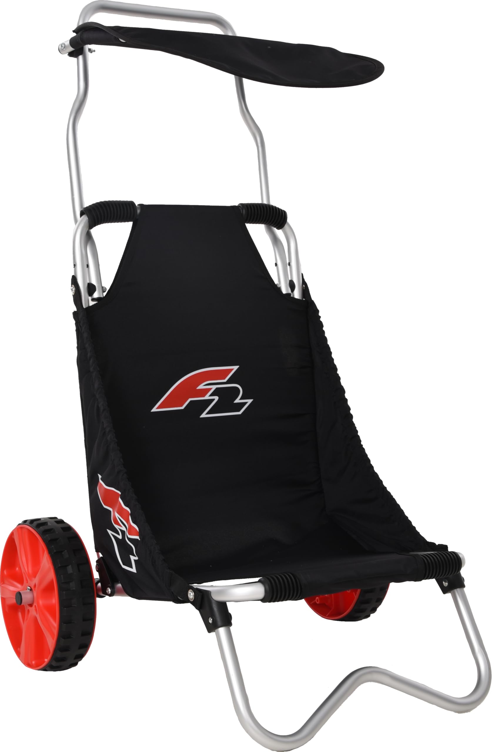 F2 Transportwagen Beach Buggy Deluxe Schwarz SUP Wagen Sitz Windsurf Transport Strandwagen