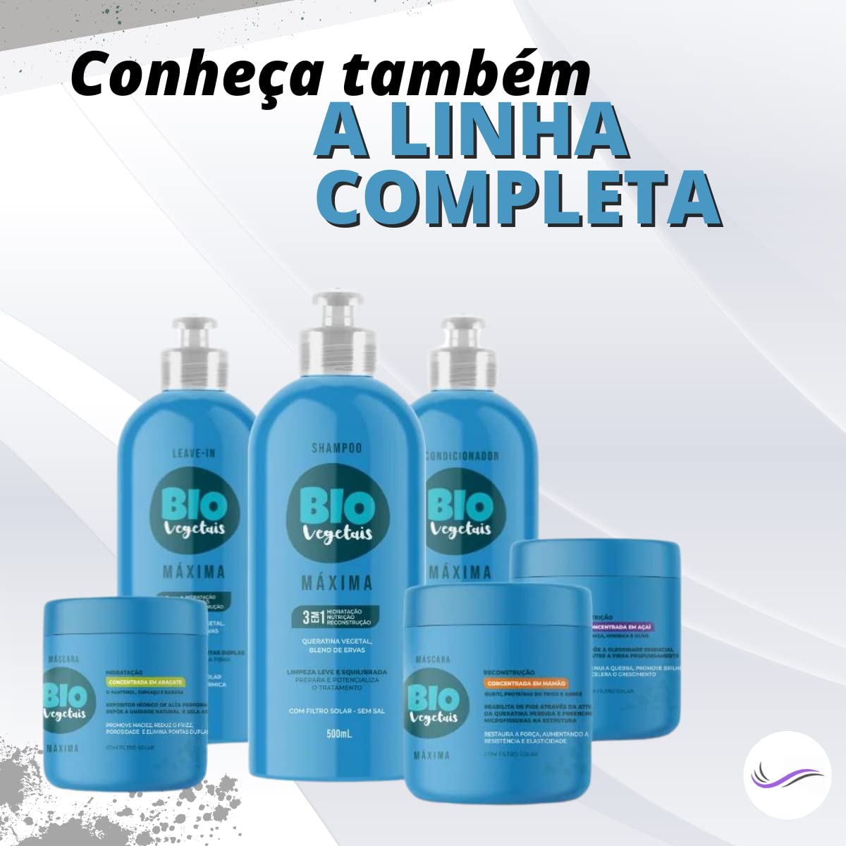 Kit Trihair Máxima Bio Vegetais 500ml - Kit de Produtos para