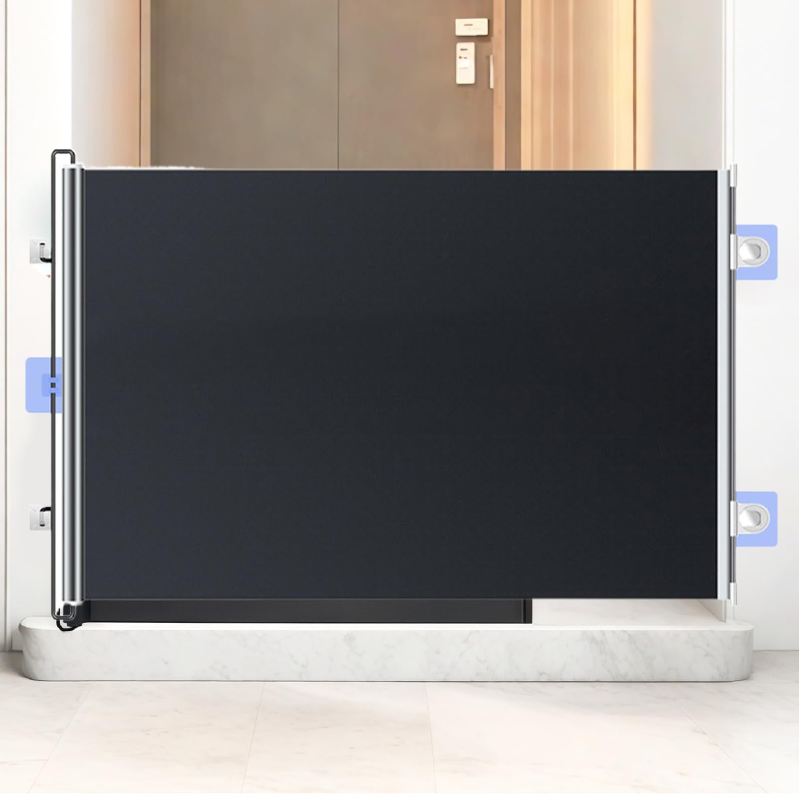 Cancelli retrattili per animali domestici senza foratura, Cancello retrattile per cani 50/58x125cm, Cancello retrattile per cani, Cancelli per cani interni, Cancello per cani in rete, Safety Safety
