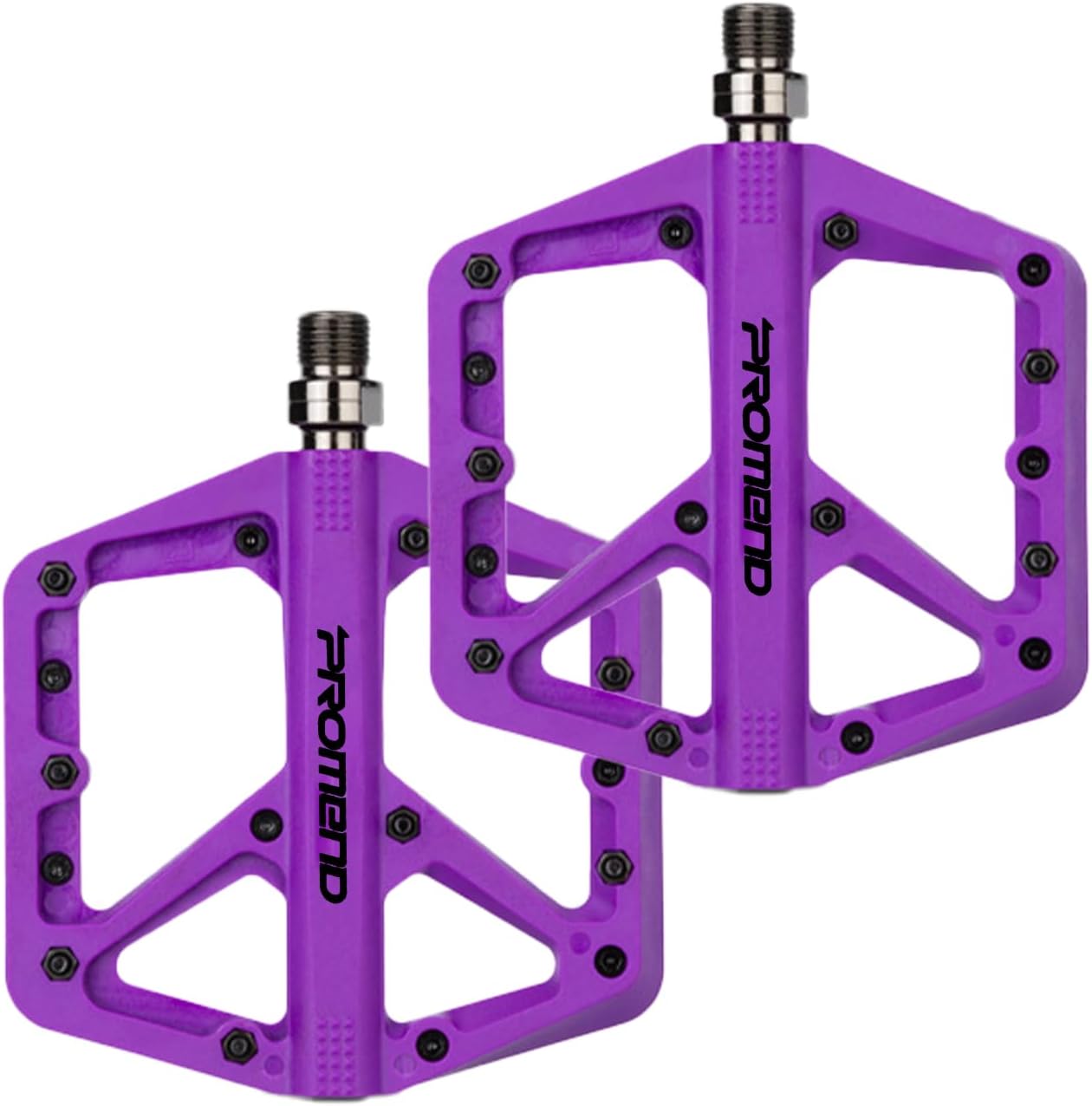 Mountain Bike Pedals - Durable Nylon DU Bearing Platform Pedals for MTB and BMX